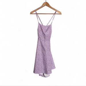 Elegant Purple Floral Women's Dress